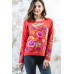 Embroidered sweatshirt "Fairy World" Red